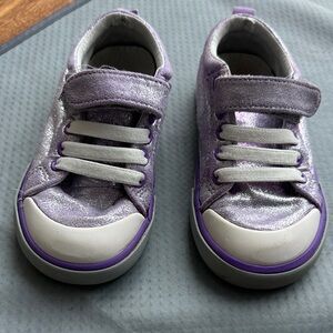 See Kai Run Purple and Silver Kids Sneakers sz 10